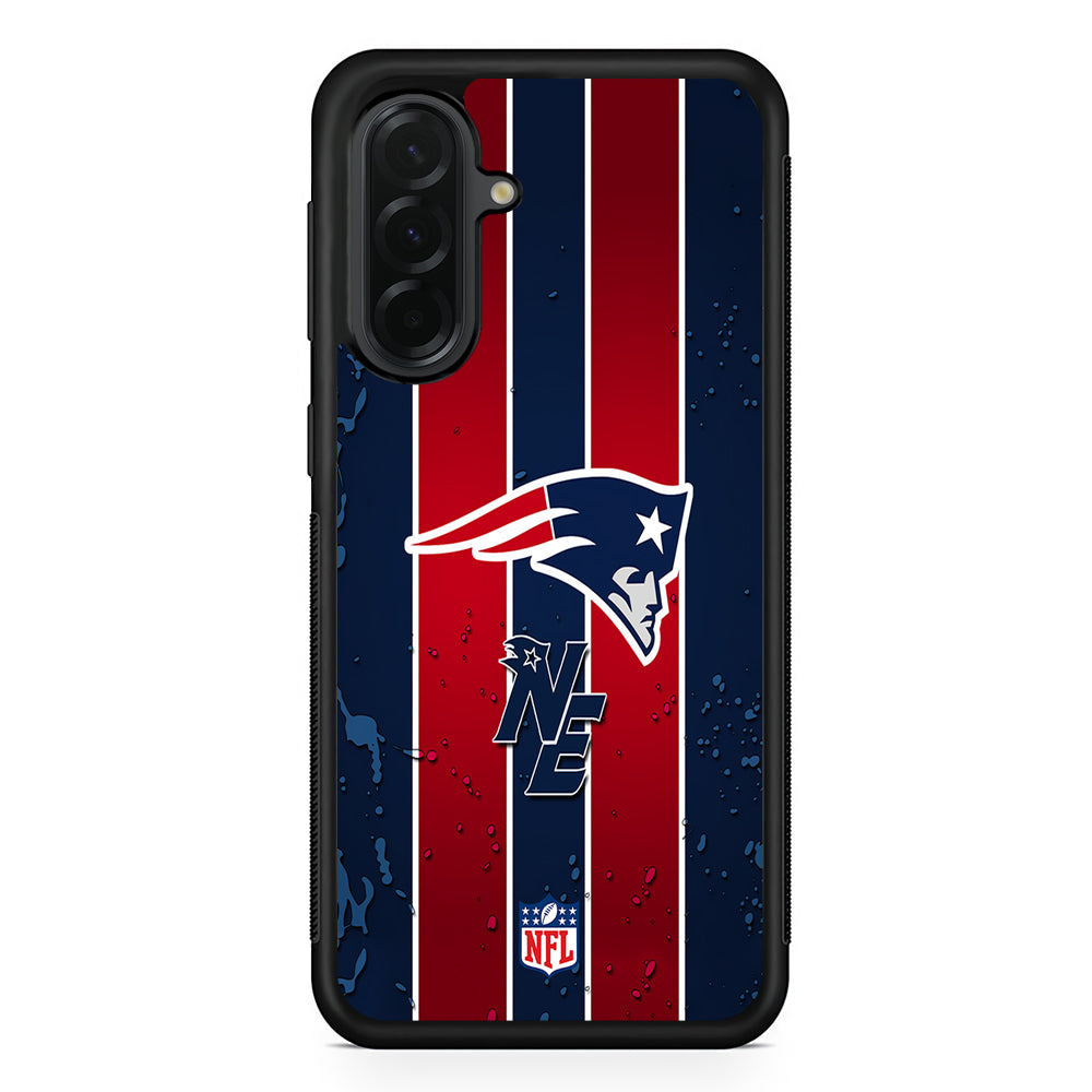 NFL New England Patriots Flag Line Samsung Galaxy A36 Case | Protective Rubber Cover