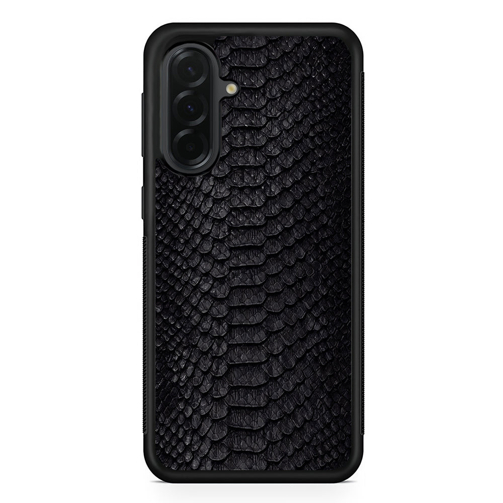 Black Snake Skin Pattern Samsung Galaxy A36 Case | Protective Rubber Cover