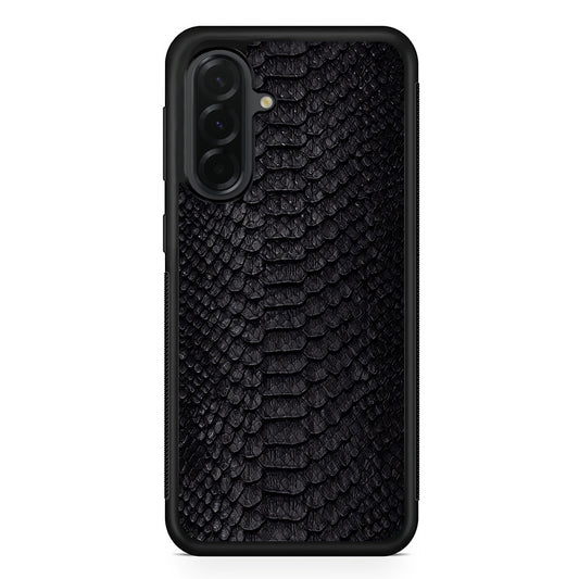 Black Snake Skin Pattern Samsung Galaxy A36 Case | Protective Rubber Cover