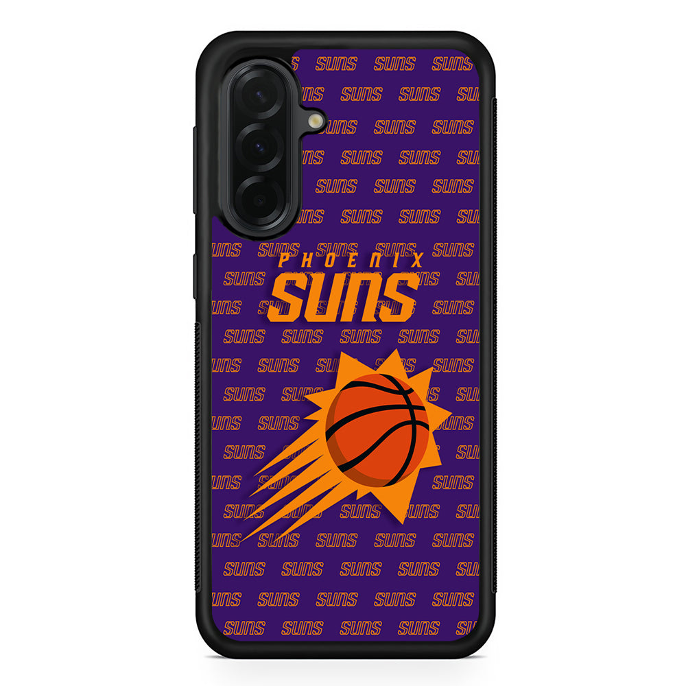 NBA Phoenix Suns Pattern Samsung Galaxy A36 Case | Protective Rubber Cover