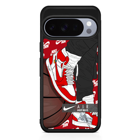 Nike Shiny Red Lava Google Pixel 10 Pro Case | Protective Google Pixel 10 Pro Cover