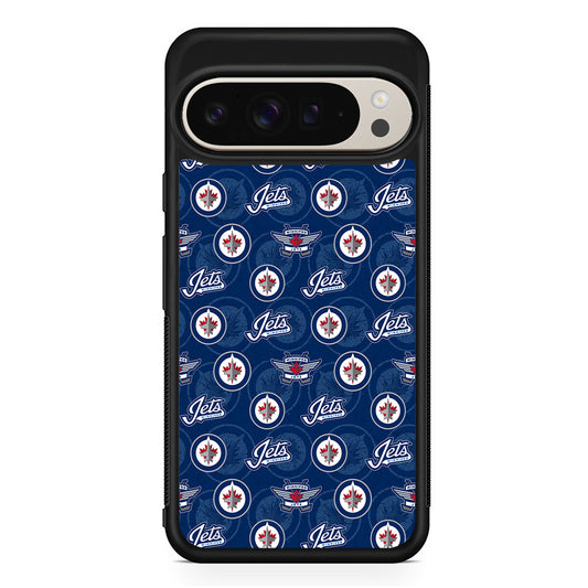 NHL Winnipeg Jets Pattern Google Pixel 9 Pro Case | Slim Protective Cover