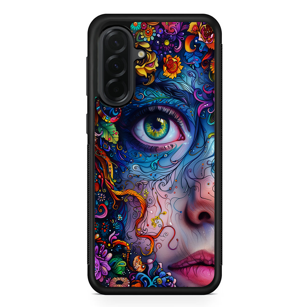 The Flower Fairy Girl Face Samsung Galaxy A36 Case | Protective Rubber Cover