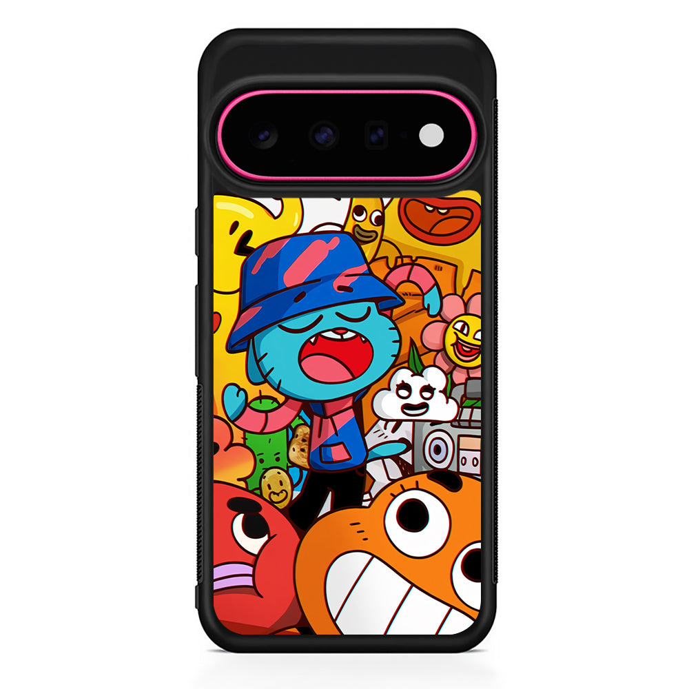 Gumball and Friends Doodle Google Pixel 11 Case | Slim Shockproof Cover
