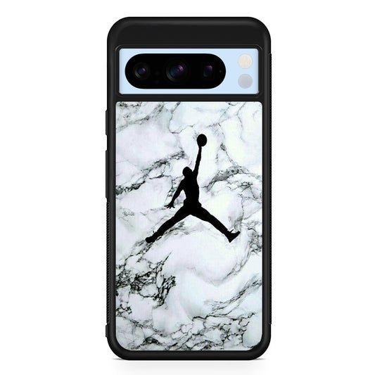 Jordan White Marble Logo Google Pixel 8 Pro Case | Slim Protective Cover