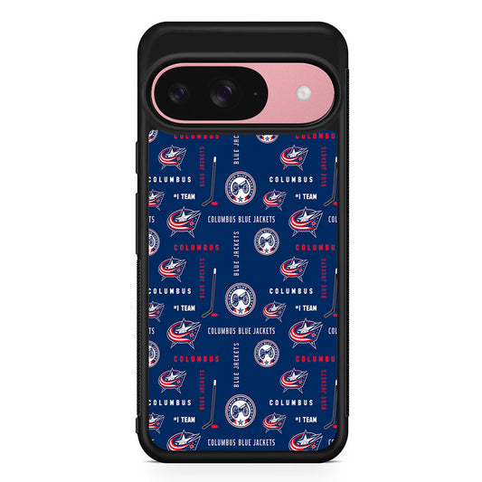 NHL Columbus Blue Jackets Design Google Pixel 9 Case | Google Pixel 9 Protective Rubber Case