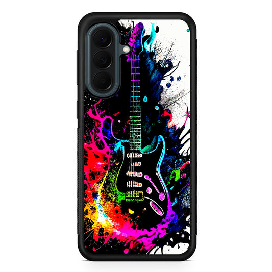 Guitar Art Explosion Samsung Galaxy A37 Case | Samsung Galaxy A37 Rubber Phone Case