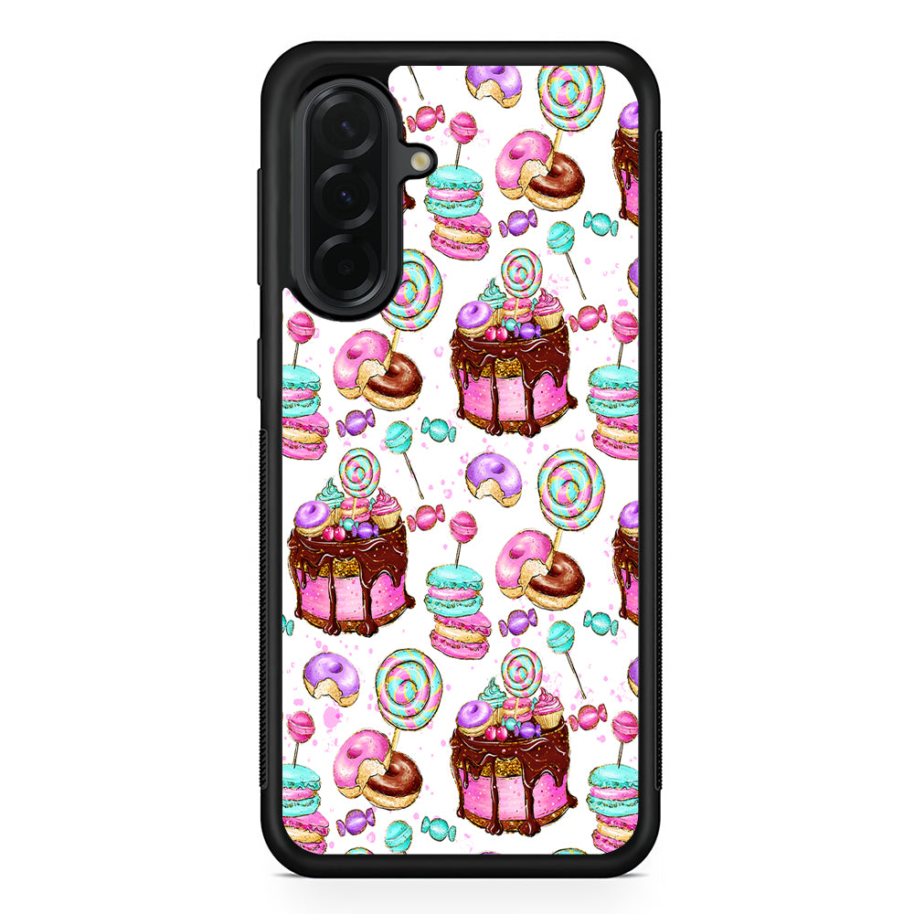 Delicious Donuts Cakes Candy Samsung Galaxy A36 Case | Protective Rubber Cover