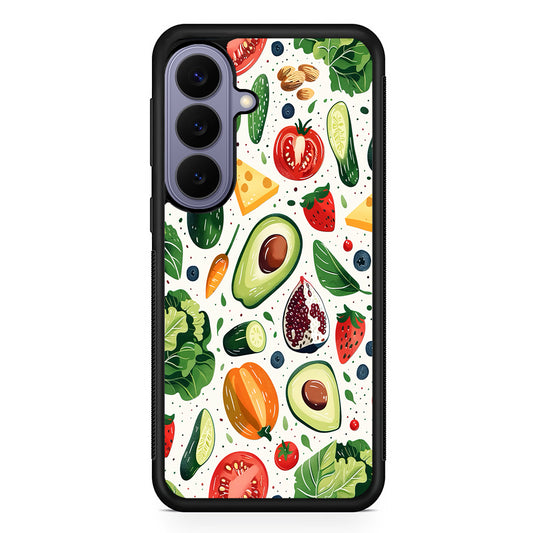 Collection of Fruits and Vegetables Samsung Galaxy S26 Case | Durable Rubber Case for Samsung Galaxy S26