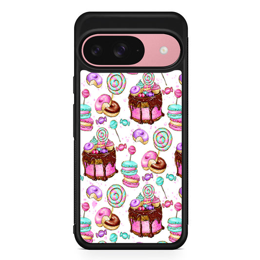 Delicious Donuts Cakes Candy Google Pixel 9 Case | Google Pixel 9 Protective Rubber Case