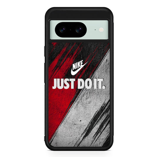 Nike Texture Abstract Red White Google Pixel 8 Case | Slim Rubber Case for Google Pixel 8