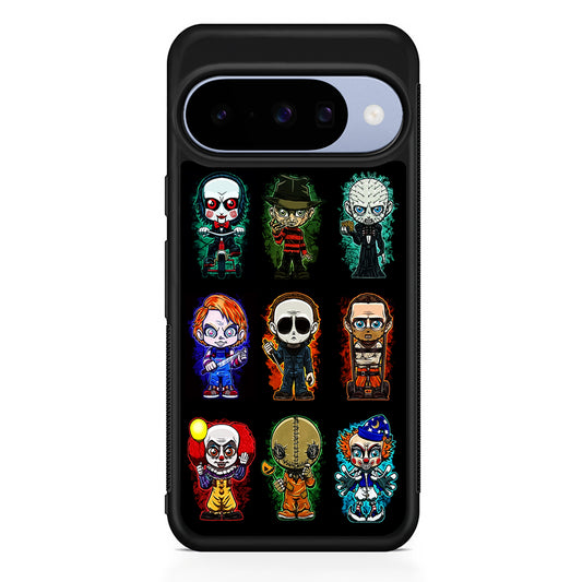 Scary Movie Horror Chibi Google Pixel 10 Case | Google Pixel 10 Rubber Protective Case