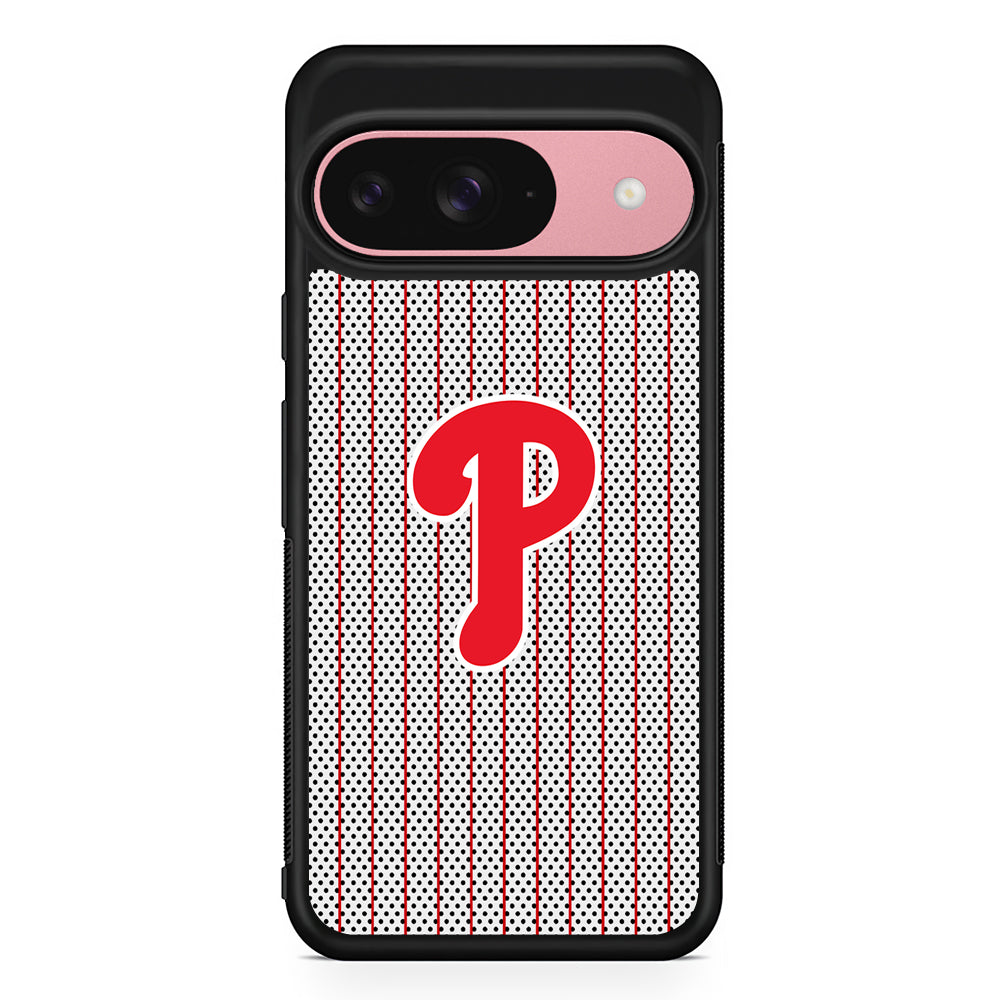 MLB Philadelphia Phillies Team Google Pixel 9 Case | Google Pixel 9 Protective Rubber Case