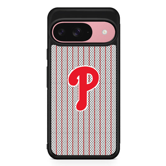 MLB Philadelphia Phillies Team Google Pixel 9 Case | Google Pixel 9 Protective Rubber Case