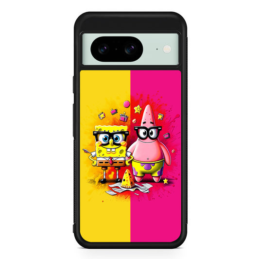 Spongebob and Patrick Yellow Pink Google Pixel 8 Case | Durable Protective Cover for Google Pixel 8