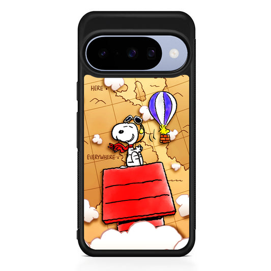 Snoopy Journey Around The World Google Pixel 10 Case | Google Pixel 10 Rubber Protective Case