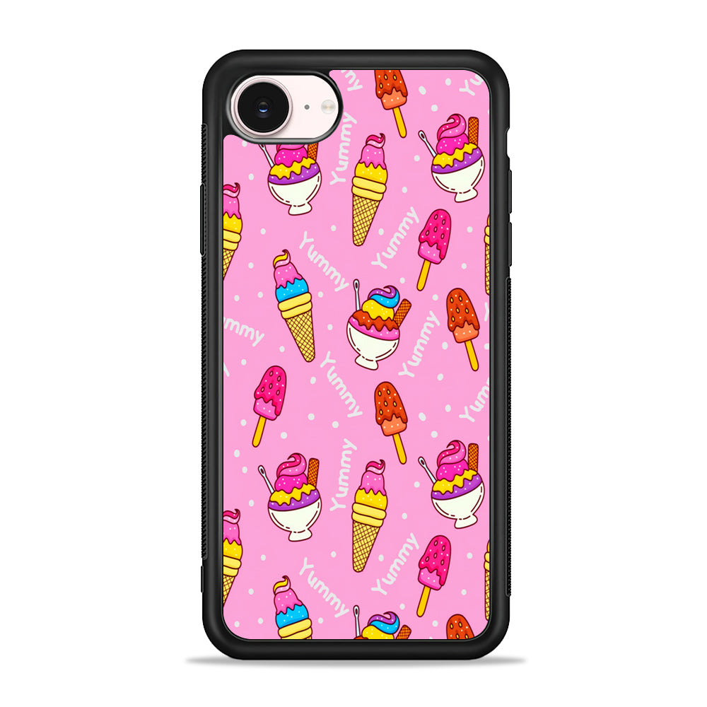 Ice Cream Doodle Yummy iPhone 17e Case - Silicone Case