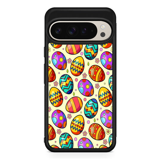 Easter Eggs Colorful Pattern Google Pixel 9 Pro Case | Slim Protective Cover