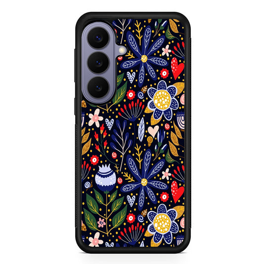 Flowers on a Dark Aesthetic Samsung Galaxy S26 Case | Durable Rubber Case for Samsung Galaxy S26