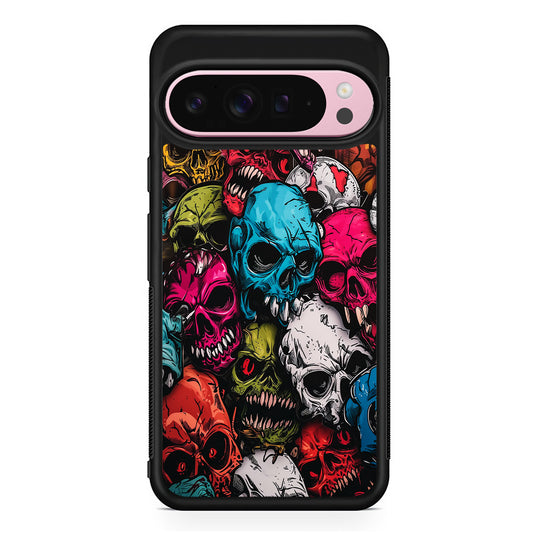 Skull Colorful Pattern Google Pixel 9 Pro XL Case | Protective Cover
