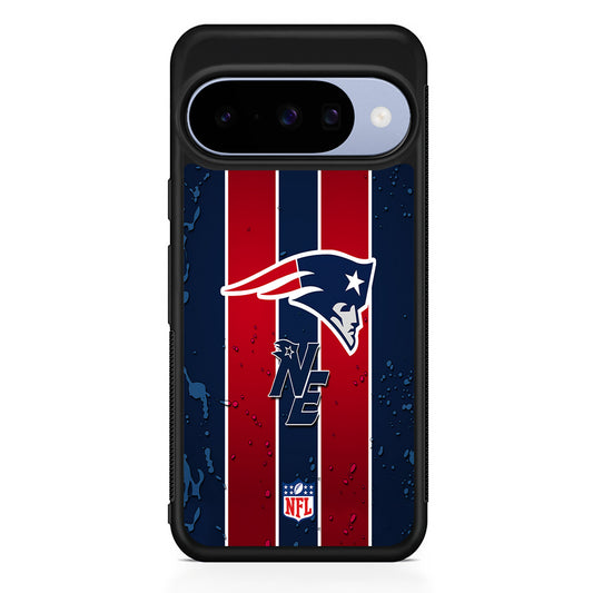 NFL New England Patriots Flag Line Google Pixel 10 Case | Google Pixel 10 Rubber Protective Case
