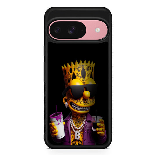 Bart Simpson The Rapper Google Pixel 9 Case | Google Pixel 9 Protective Rubber Case