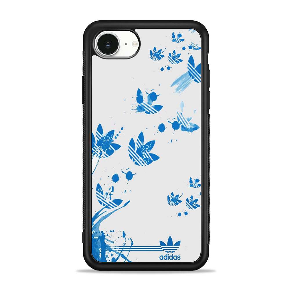 Adidas Track Paint Blue iPhone 16e Case - Slim Silicone Case