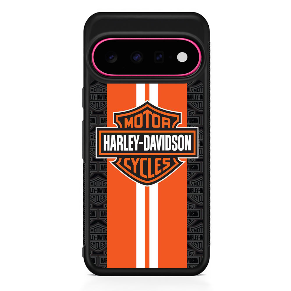 Harley Davidson Orange Stripe White Google Pixel 11 Case - Stylish Protective Phone Case