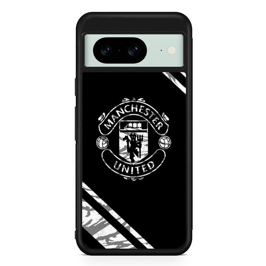 Manchester United Black Emblem Google Pixel 8 Case | Durable Protective Cover for Google Pixel 8