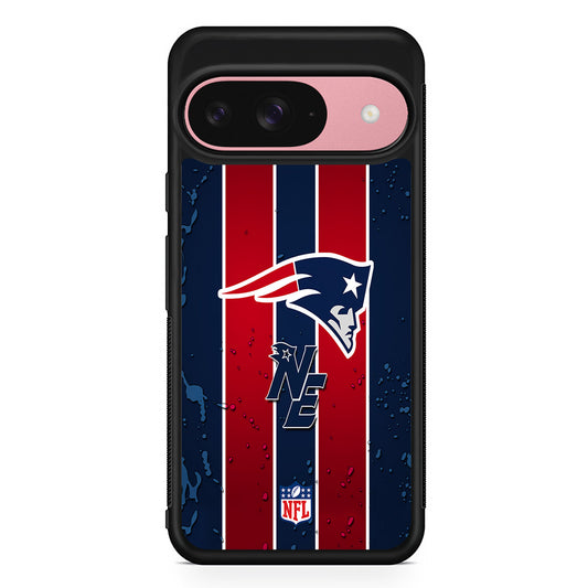 NFL New England Patriots Flag Line Google Pixel 9 Case | Google Pixel 9 Protective Rubber Case
