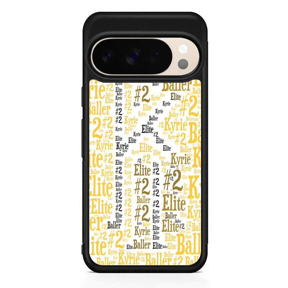 Kyrie Irving Words Doodle Yellow Google Pixel 10 Pro XL Case | Slim Google Pixel 10 Pro XL Protective Case