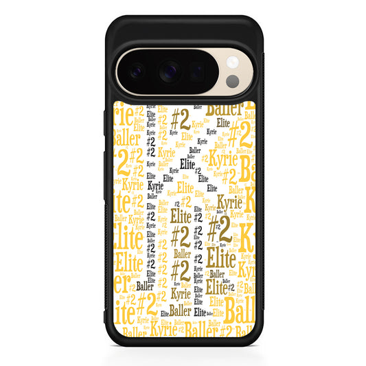 Kyrie Irving Words Doodle Yellow Google Pixel 10 Pro XL Case | Slim Google Pixel 10 Pro XL Protective Case