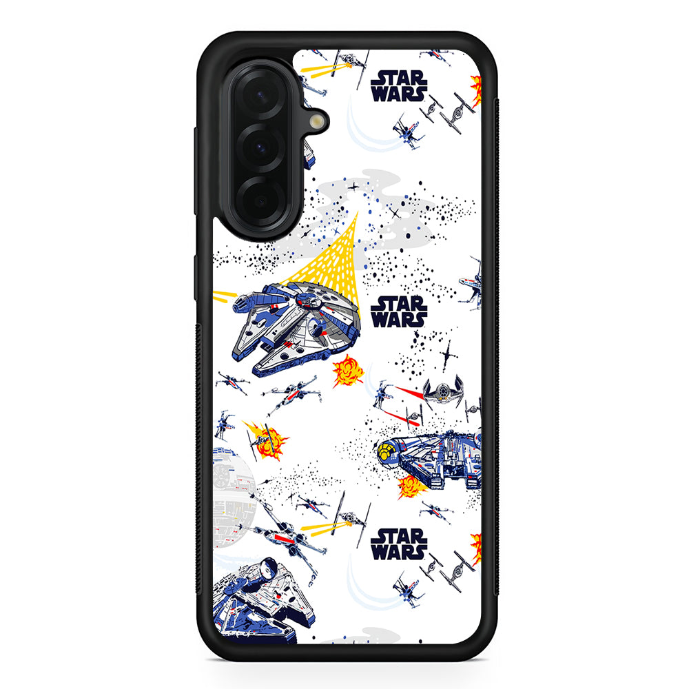 Star Wars Aircraft on Galaxy Samsung Galaxy A36 Case | Protective Rubber Cover