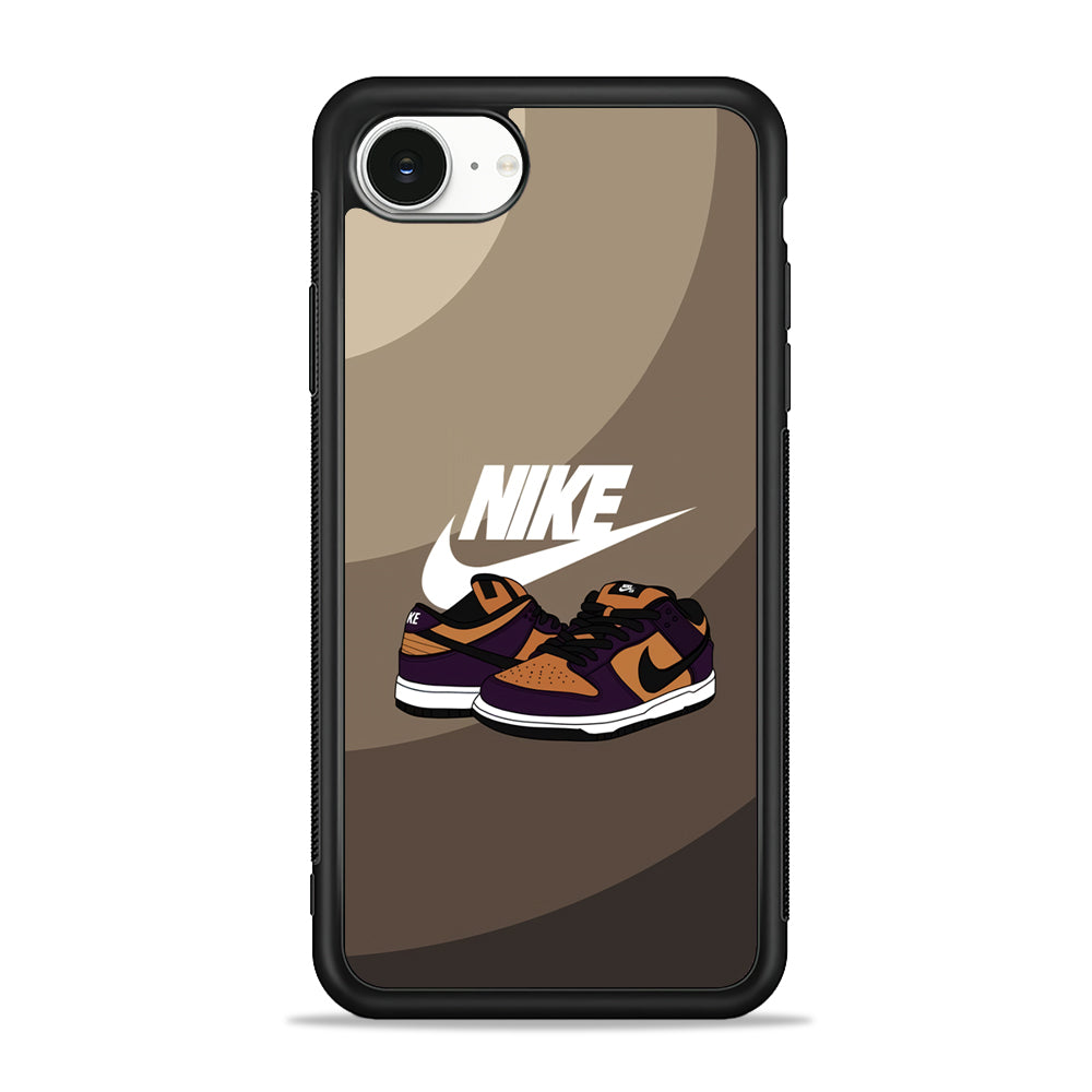 Nike Purple in Brown Layer iPhone 16e Case - Slim Silicone Case