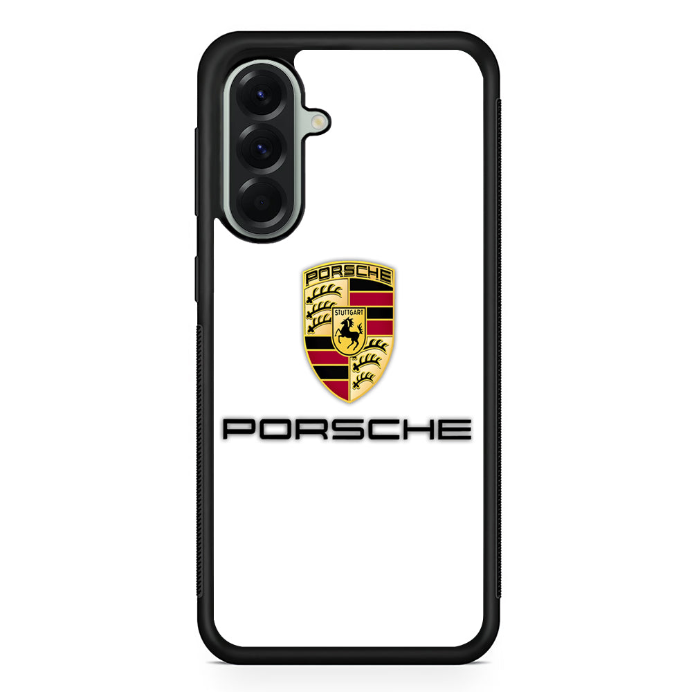 Porsche White Emblem Samsung Galaxy A56 Case | Durable Samsung Galaxy A56 Cover