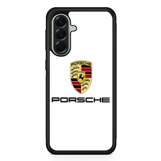 Porsche White Emblem Samsung Galaxy A56 Case | Durable Samsung Galaxy A56 Cover