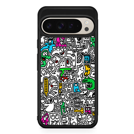 Graffiti Doodle Drawings Art Google Pixel 9 Pro Case | Slim Protective Cover