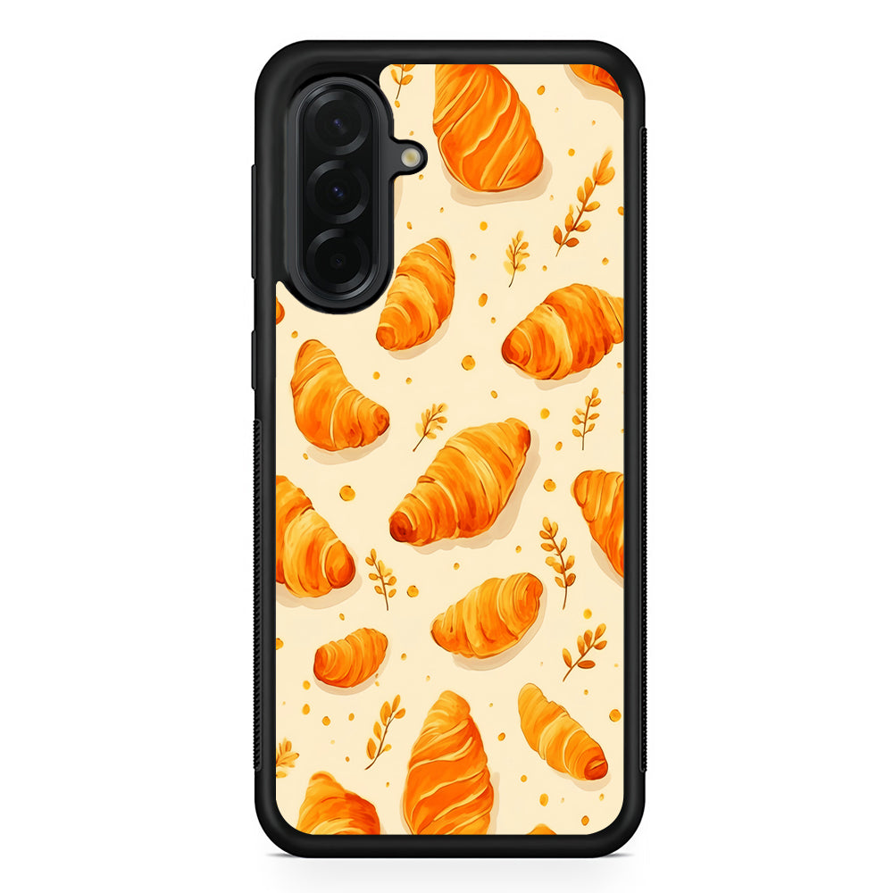 Croissant Dessert Pattern Samsung Galaxy A36 Case | Protective Rubber Cover