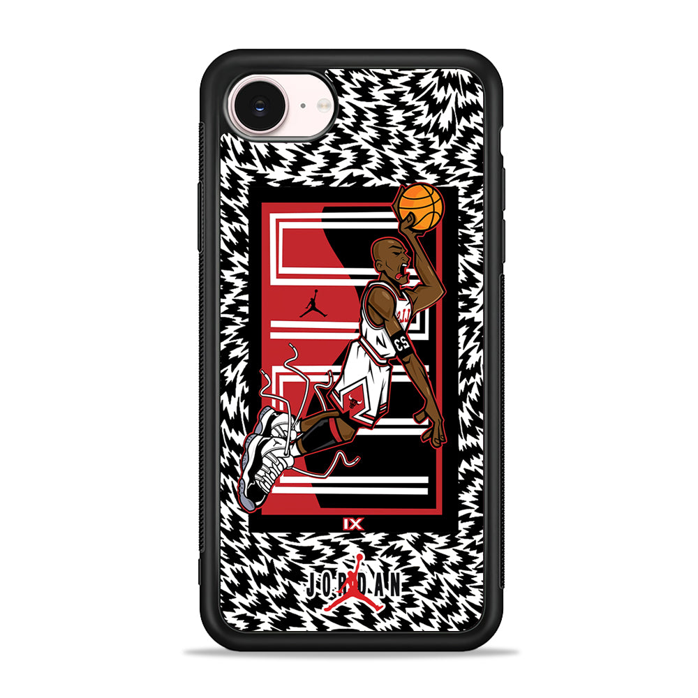 Air Jordan 23 Cartoon Signature iPhone 17e Case - Silicone Case