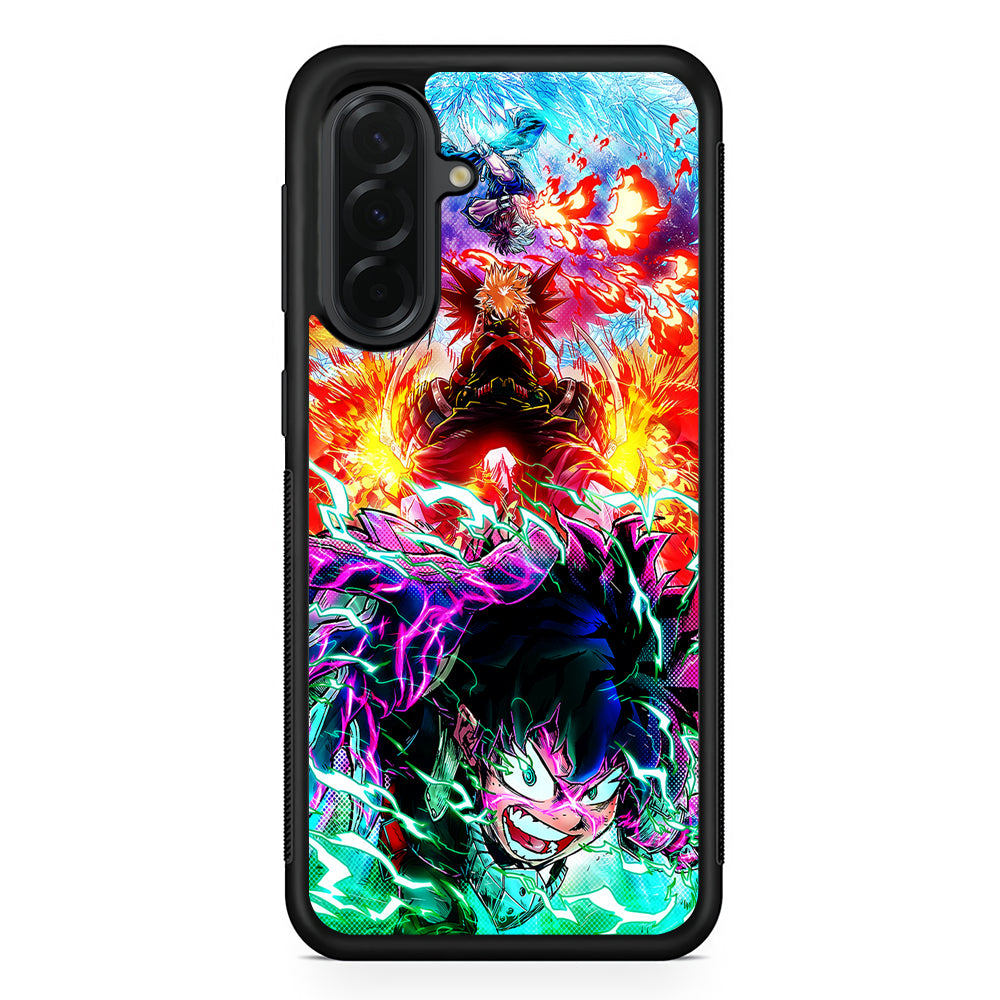 My Hero Academia Izuku and Friends Samsung Galaxy A36 Case | Protective Rubber Cover