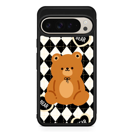 Bear and Black Flanel Google Pixel 9 Pro Case | Slim Protective Cover