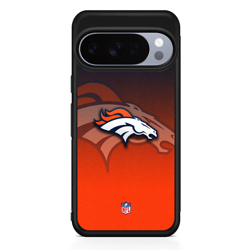 NFL Denver Broncos Gradation Color Google Pixel 10 Pro Case | Google Pixel 10 Rubber Protective Case