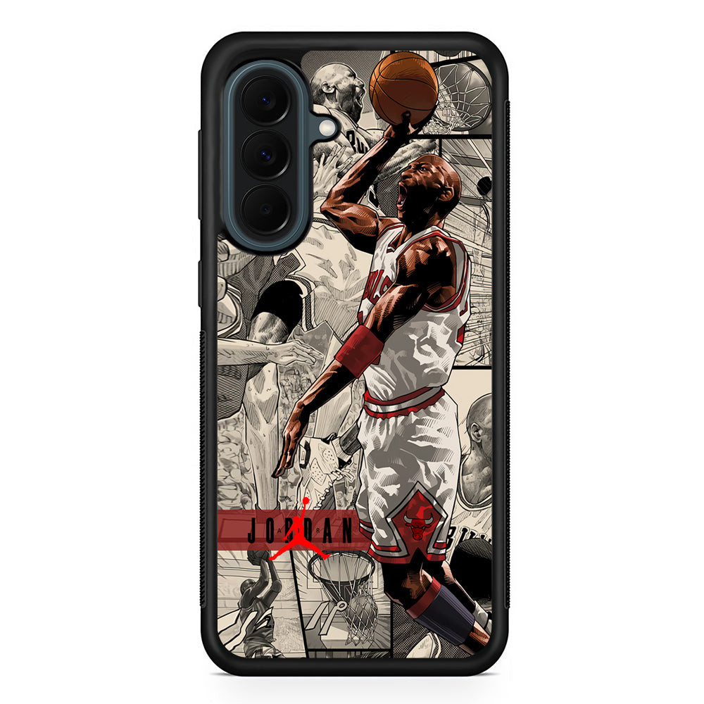 Air Jordan Unusual Jumping Man Samsung Galaxy A37 Case | Custom Samsung Galaxy A37 Protective Cover