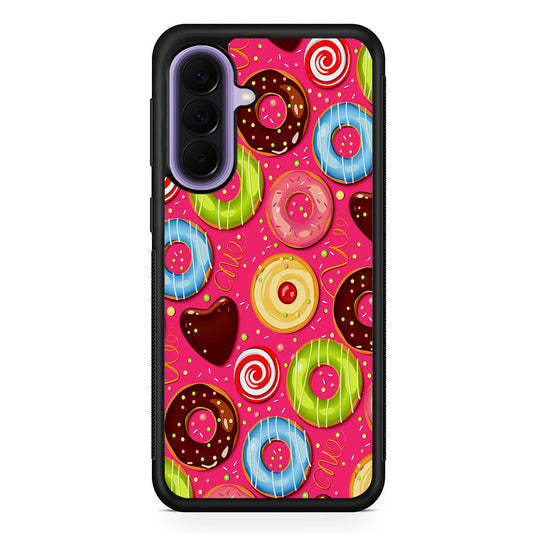 Pink Sweet Cute Donuts Samsung Galaxy A57 Case | Slim Samsung Galaxy A57 Rubber Case