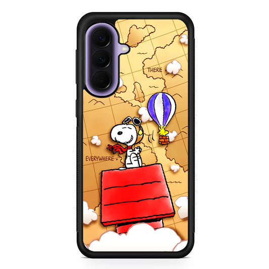Snoopy Journey Around The World Samsung Galaxy A57 Case | Slim Samsung Galaxy A57 Rubber Case