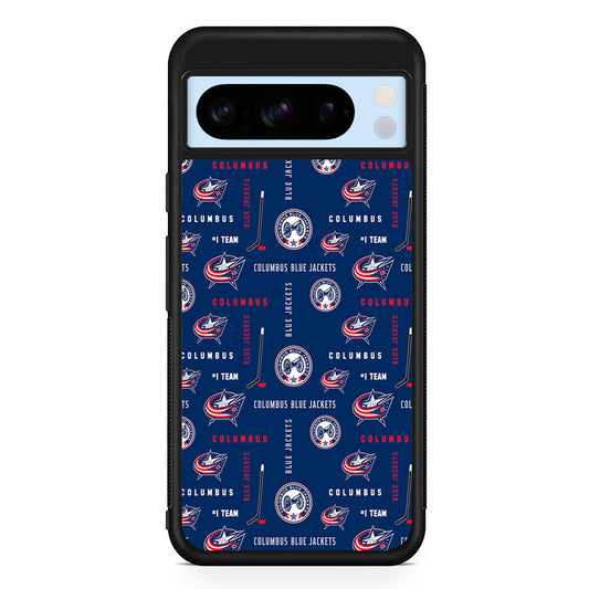 NHL Columbus Blue Jackets Design Google Pixel 8 Pro Case | Slim Rubber Case for Google Pixel 8 Pro
