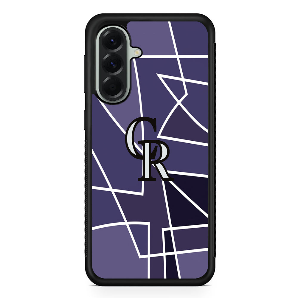 MLB Colorado Rockies Logo Samsung Galaxy A56 Case | Samsung Galaxy A56 Protective Rubber Case