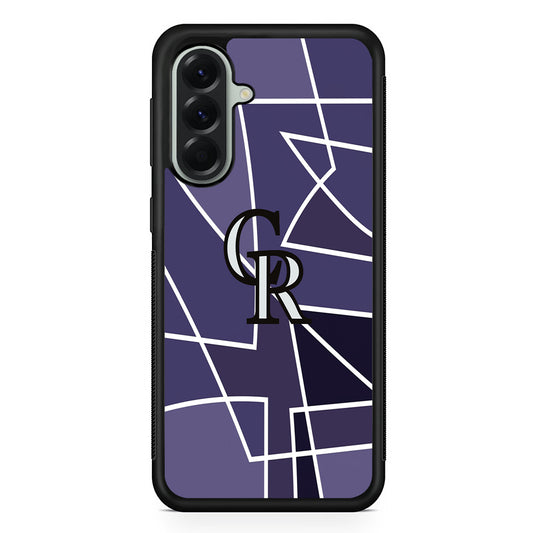 MLB Colorado Rockies Logo Samsung Galaxy A56 Case | Samsung Galaxy A56 Protective Rubber Case
