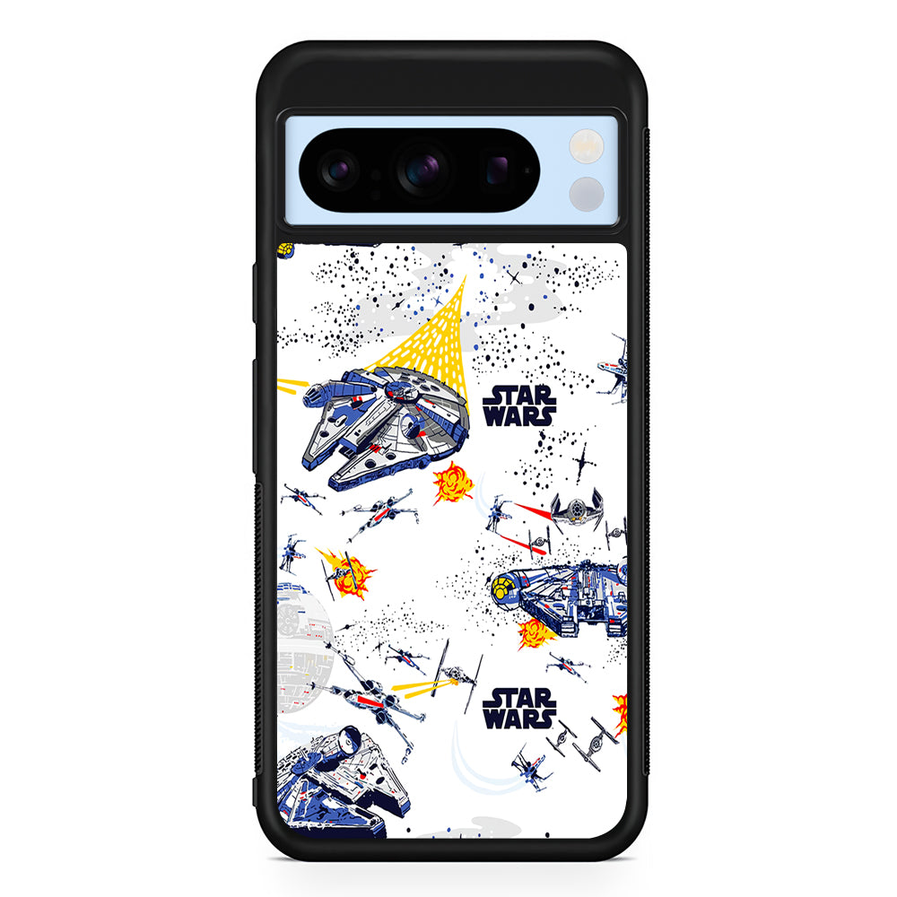 Star Wars Aircraft on Galaxy Google Pixel 8 Pro Case | Slim Rubber Case for Google Pixel 8 Pro