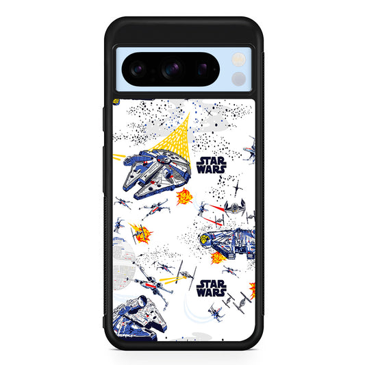 Star Wars Aircraft on Galaxy Google Pixel 8 Pro Case | Slim Rubber Case for Google Pixel 8 Pro
